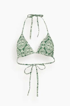 Medallion Triangle String Top In Deep Green