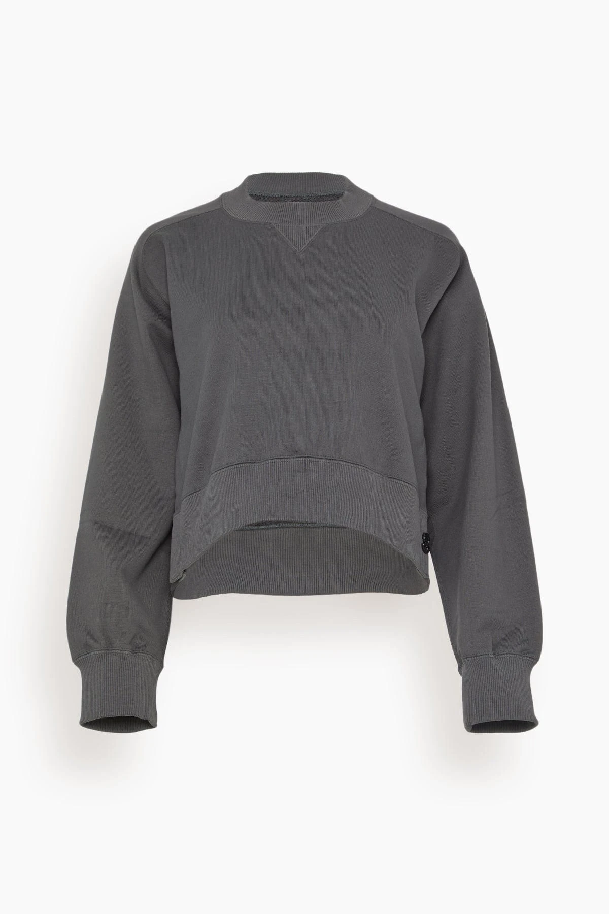 Sacai Sweat Jersey Pullover In Charcoal Gray