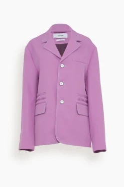 Oversized Unstructured Jacket In Grape