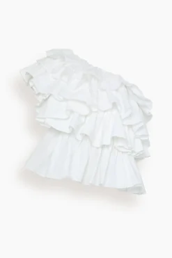 ULLA JOHNSON Raquel Top In Blanc