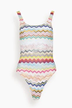 Missoni One Piece Swimsuit In Multicolor