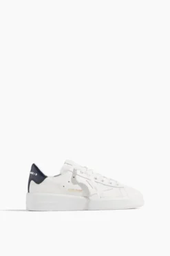 Golden Goose Pure Star Sneaker In White/Blue