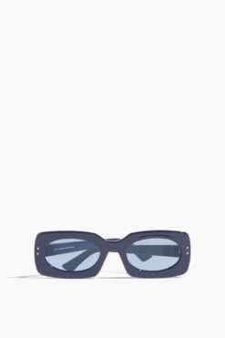 Inez And Vinoodh Rectangle Low Sunglasses In Navy