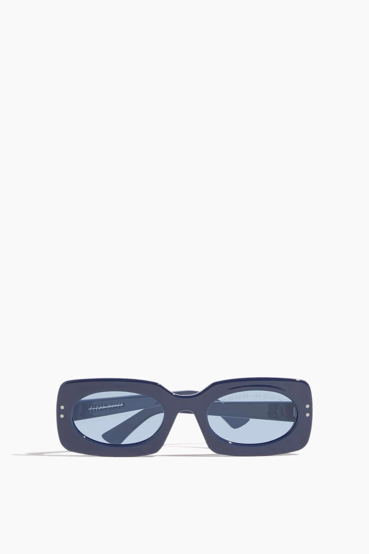 Inez And Vinoodh Rectangle Low Sunglasses In Navy