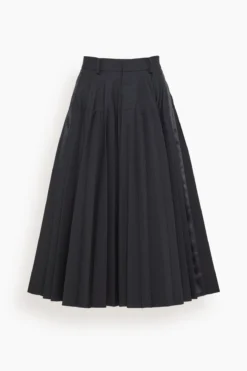 Sacai Suiting Bonding Skirt In Black