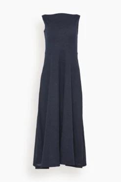 Toteme Boat-Neck Jersey Dress In Navy Melange