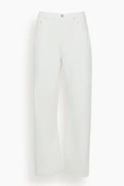 Toteme Twisted Seam Full Length Jean In Off White
