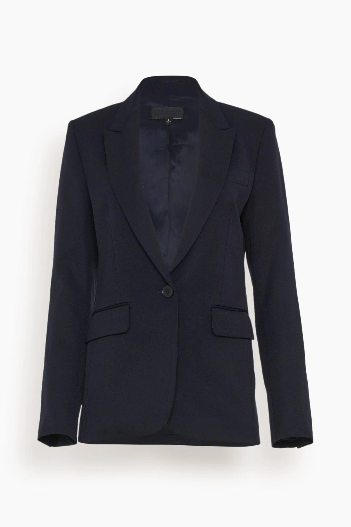NILI LOTAN Adele Single Breasted Tailored Jacket In Dark Navy