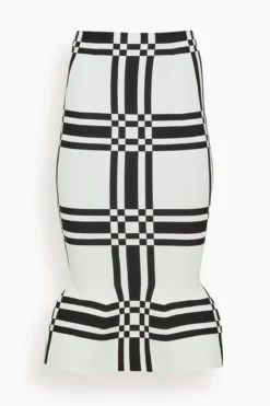 Marni Skirt In Black/White Check