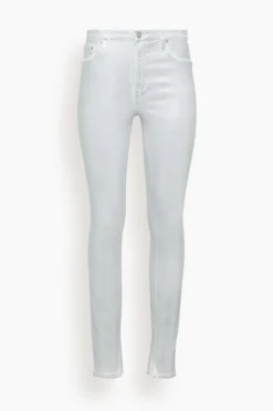Rae High Rise Ankle Skinny Jean In Silver Foil