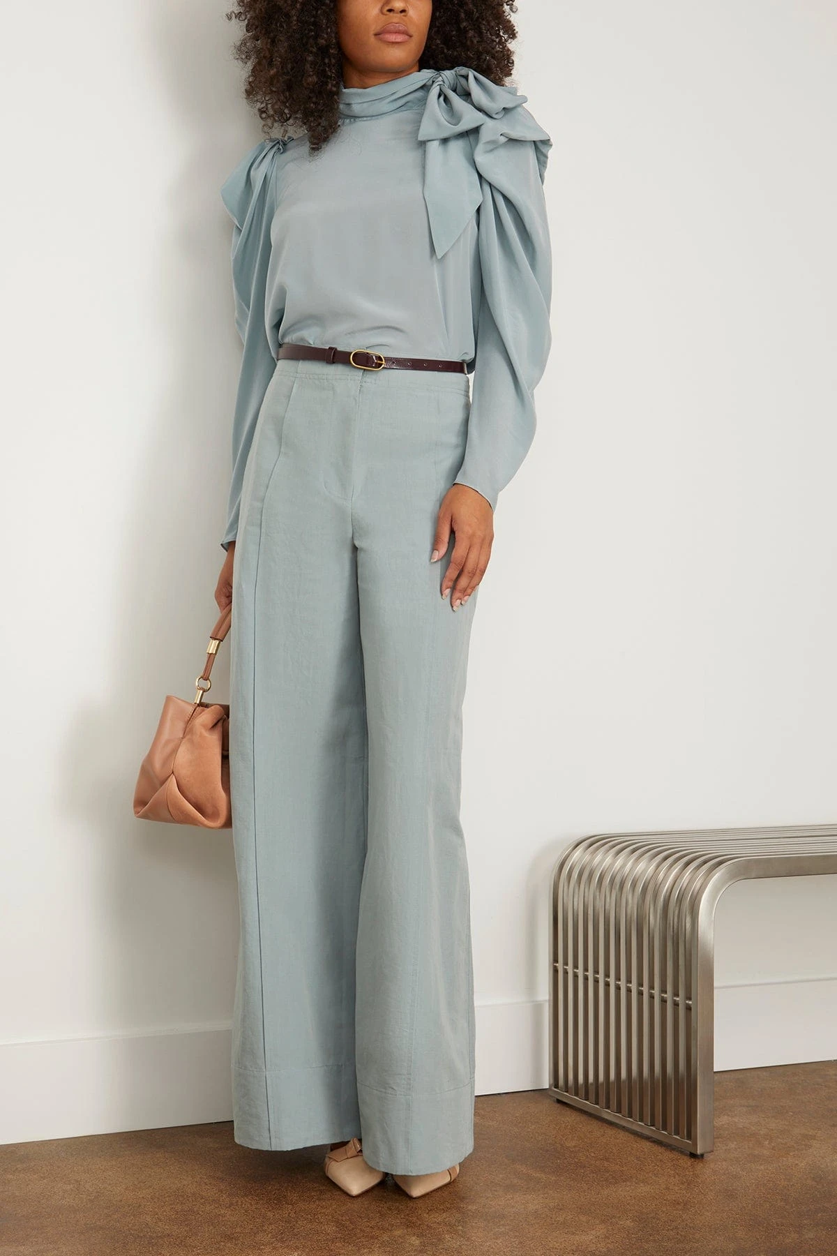 ULLA JOHNSON Brea Blouse In Agave - Image 2