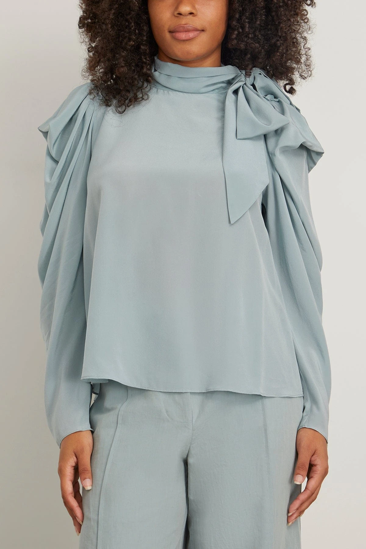 ULLA JOHNSON Brea Blouse In Agave - Image 3