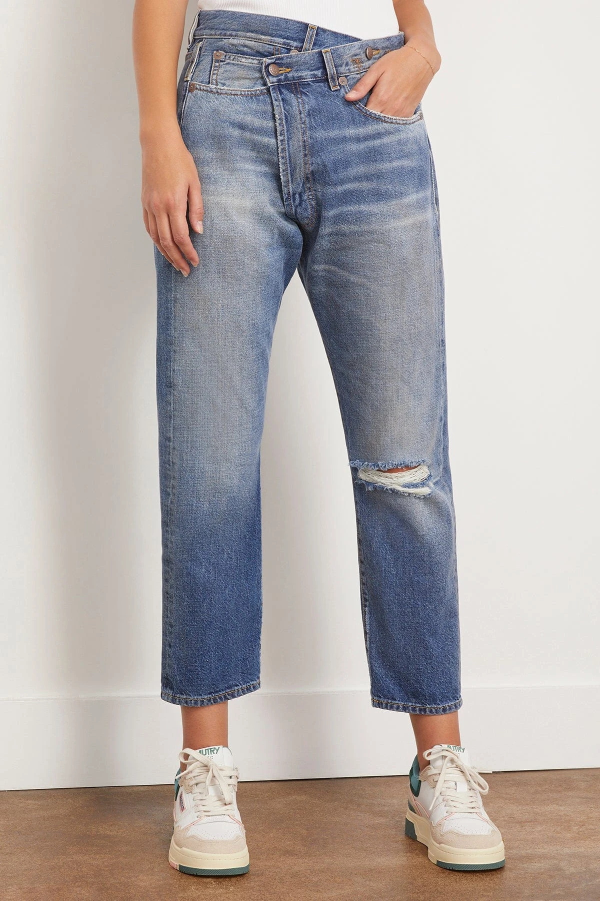R13 Crossover Jean In Amber Blue - Image 3
