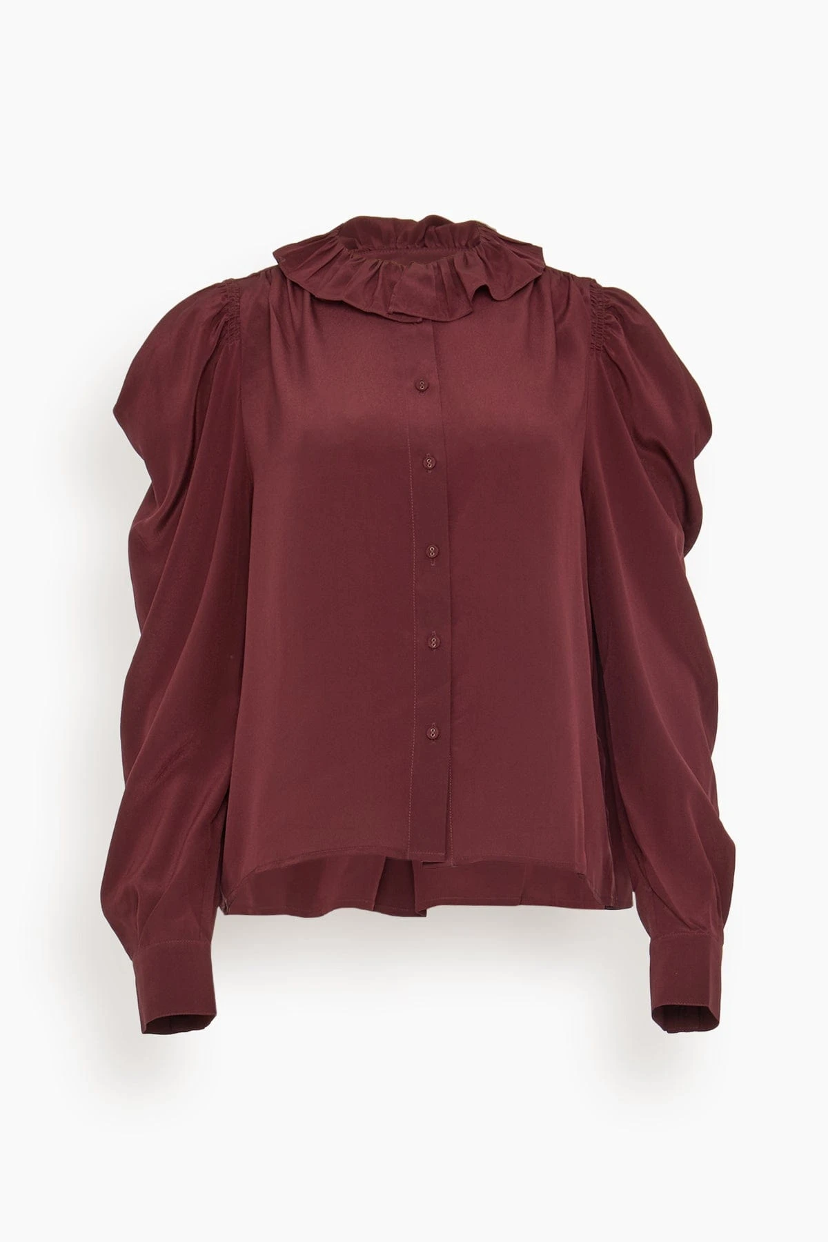 ULLA JOHNSON Dara Blouse In Mahogany