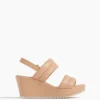 Fioralba Wedge Sandal In Arcilla Pebble Nappa