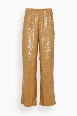 Dries Van Noten Puvis Bis Embroidery Pants In Sand