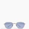 Polygon Sunglasses In Silver/Concord Blue