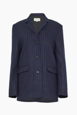Senja Blazer In Navy Stripes