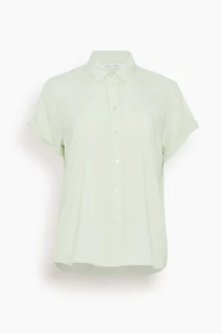 Samsoe Samsoe Majan Short Sleeve Shirt In Meadow Mist