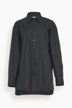 Lemaire Long Shirt In Caviar