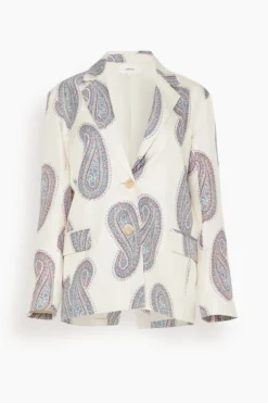 Rowe Blazer In Ivory Paisley