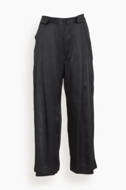 Wolcott Satin Pant In Black