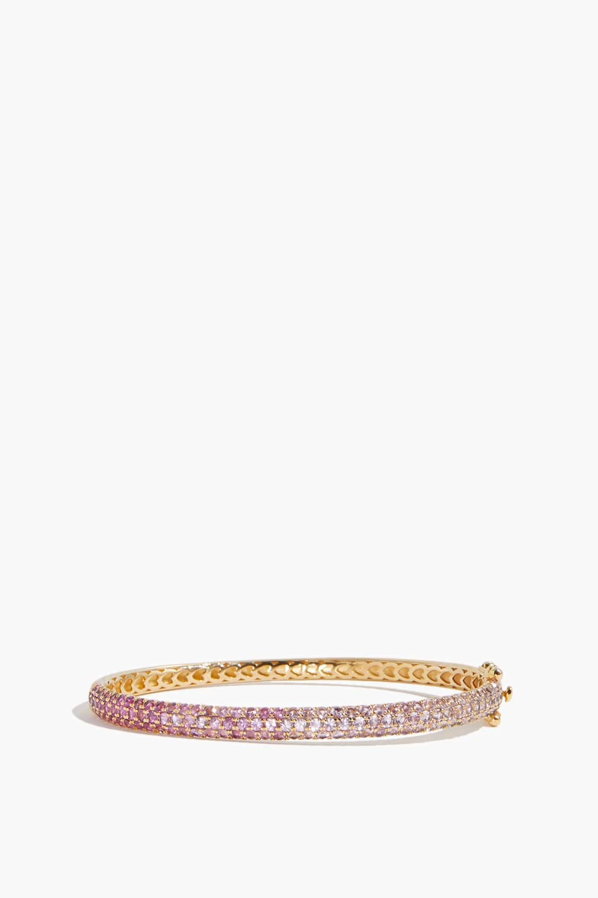 Pink Sapphire Ombre Bangle In 14K Gold