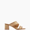 Cecilia 60 Block Heel In Tan/Raffia