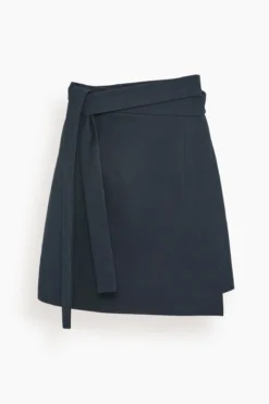 Wrap Skirt In Blu Navy