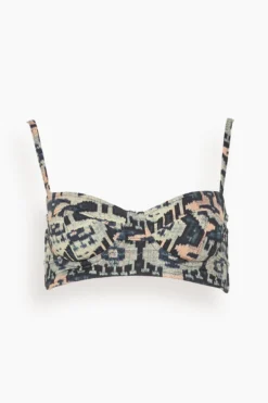 ULLA JOHNSON Zahara Bikini Top In Ocean
