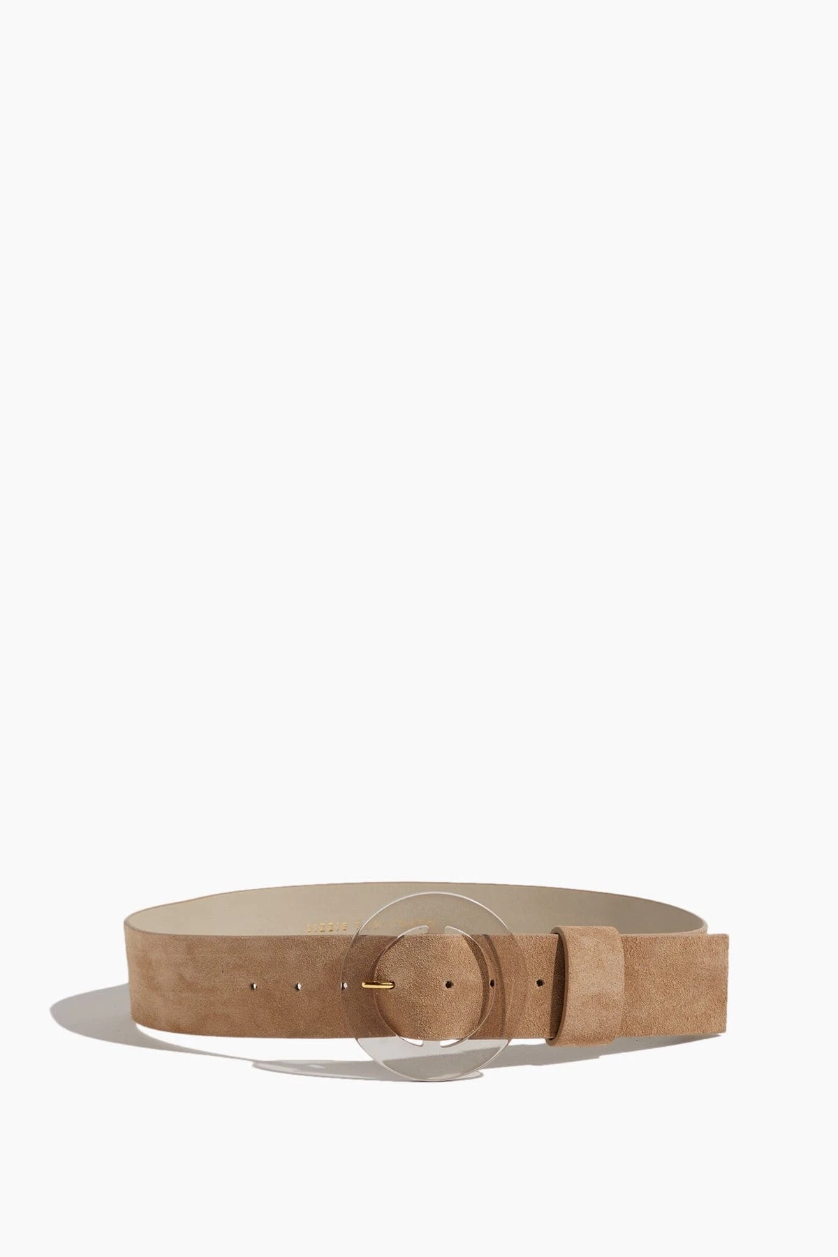 Louise Belt In Light Taupe Suede