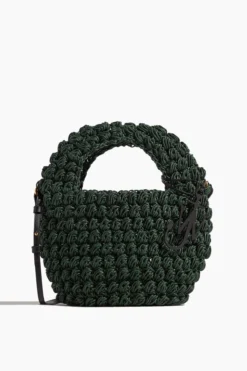 JW Anderson Popcorn Basket In Hunter Green
