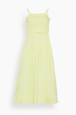 ULLA JOHNSON Lisbet Dress In Lemon Quartz