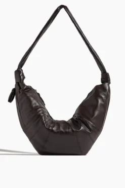 Lemaire Large Croissant Bag In Dark Chocolate