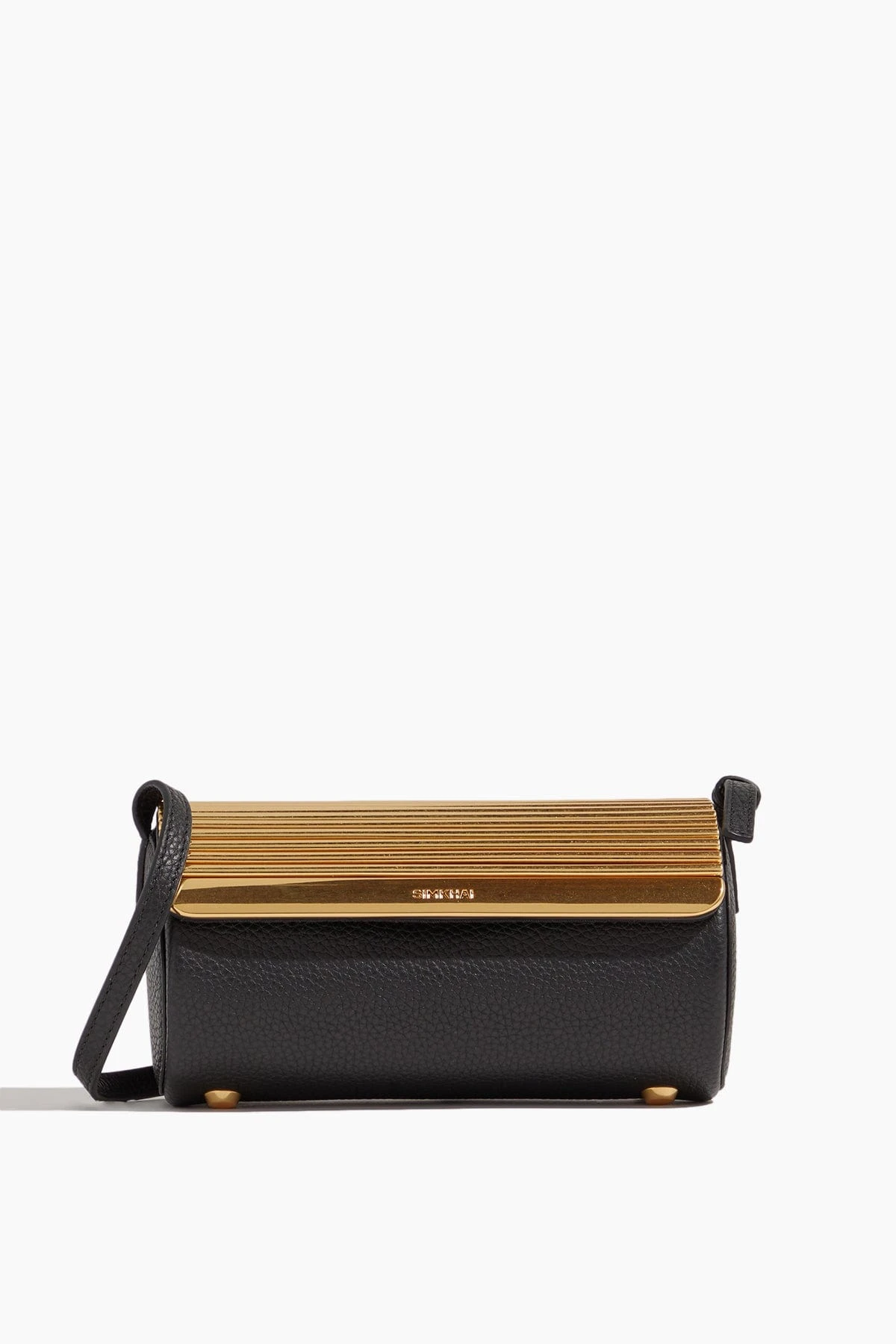 Rola Cylinder Metal Shoulder Bag In Black