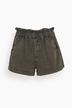 SEA Juni Garment Dye Short In Black