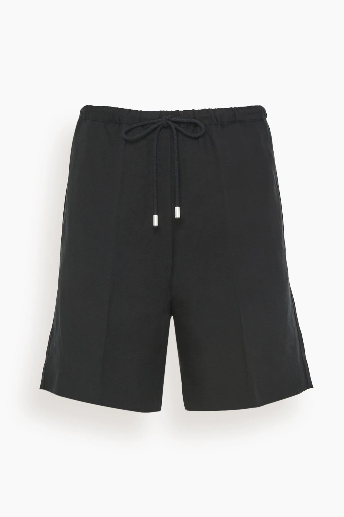 Toteme Press Creased Drawstring Shorts In Black