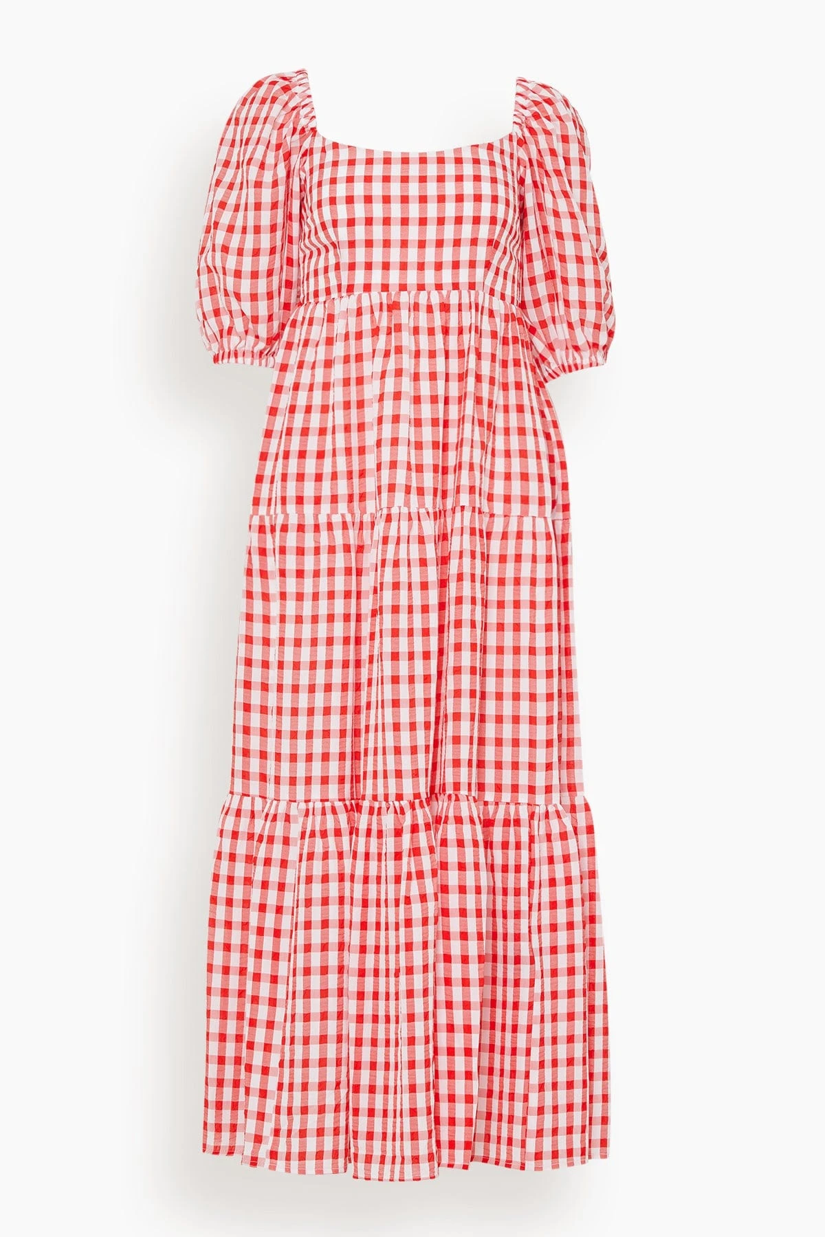 Gianna Tie Back Maxi Dress In Red Gingham