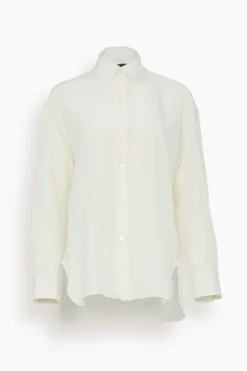 NILI LOTAN Julien Shirt In Ivory