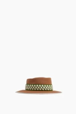 Gerhard Felt Hat In Beige/Green