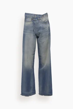 R13 Cross Over Wideleg Jean In Delancey