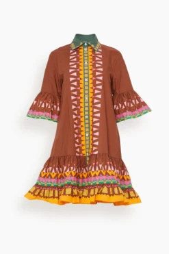 Choux Dress In Sunset Verde Placee