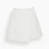 Tweed Wrap Skirt In Off White