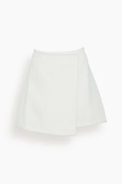 Tweed Wrap Skirt In Off White