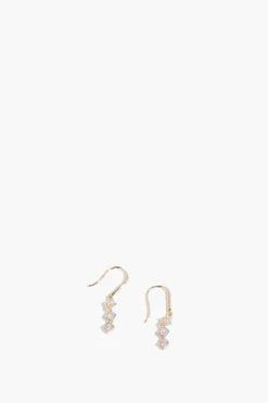 Ava Bea Triple Drop Earring In Yellow Gold