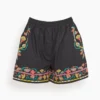 Pull Up Shorts In Borboni Placee Nero