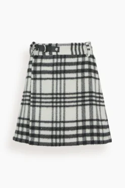 JW Anderson Padlock Strap Mini Skirt In White/Black