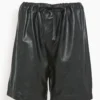 Prasa Short In Black Leather
