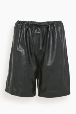 Prasa Short In Black Leather
