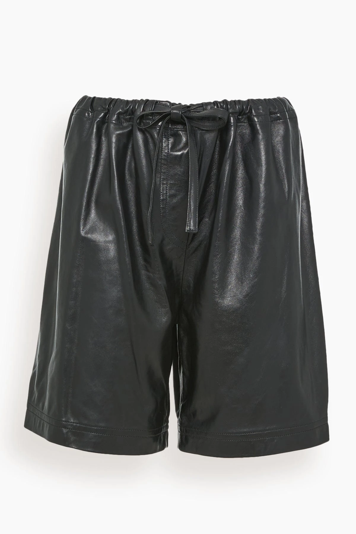 Prasa Short In Black Leather